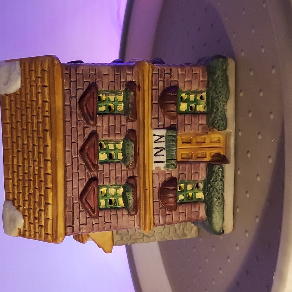 Ceramic INN Christmas Village House